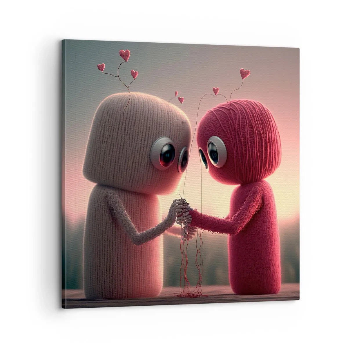 Schilderen op canvas - Iedereen mag liefhebben - 60x60 cm
