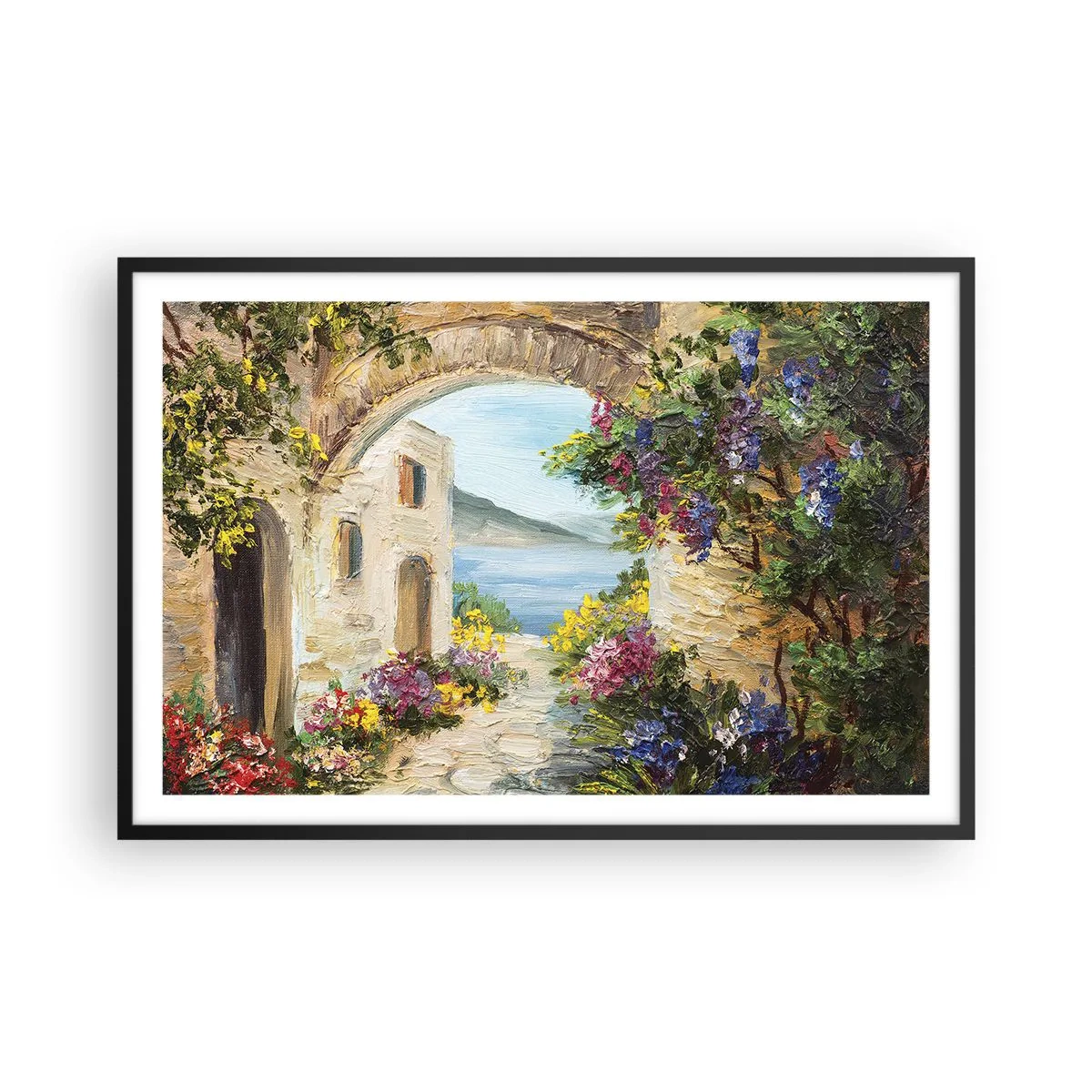 Poster in een zwarte lijst - De charme van een kustprovincie - 91x61 cm