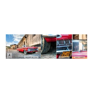 Fotobehang Staaltje Standard Eco - Cubaanse emoties - Automobiel, Auto, Cuba - 100x30 cm