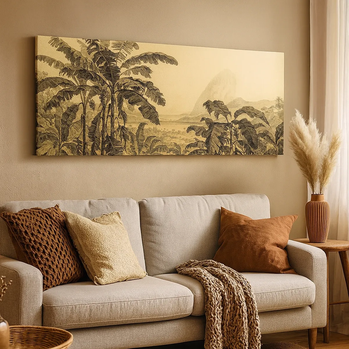 Schilderen op canvas - in een koloniaal klimaat - 30x30 cm