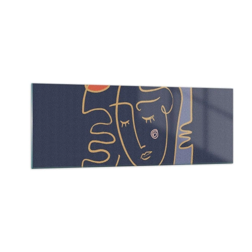 Schilderen op glas - In nadenken - 140x50 cm