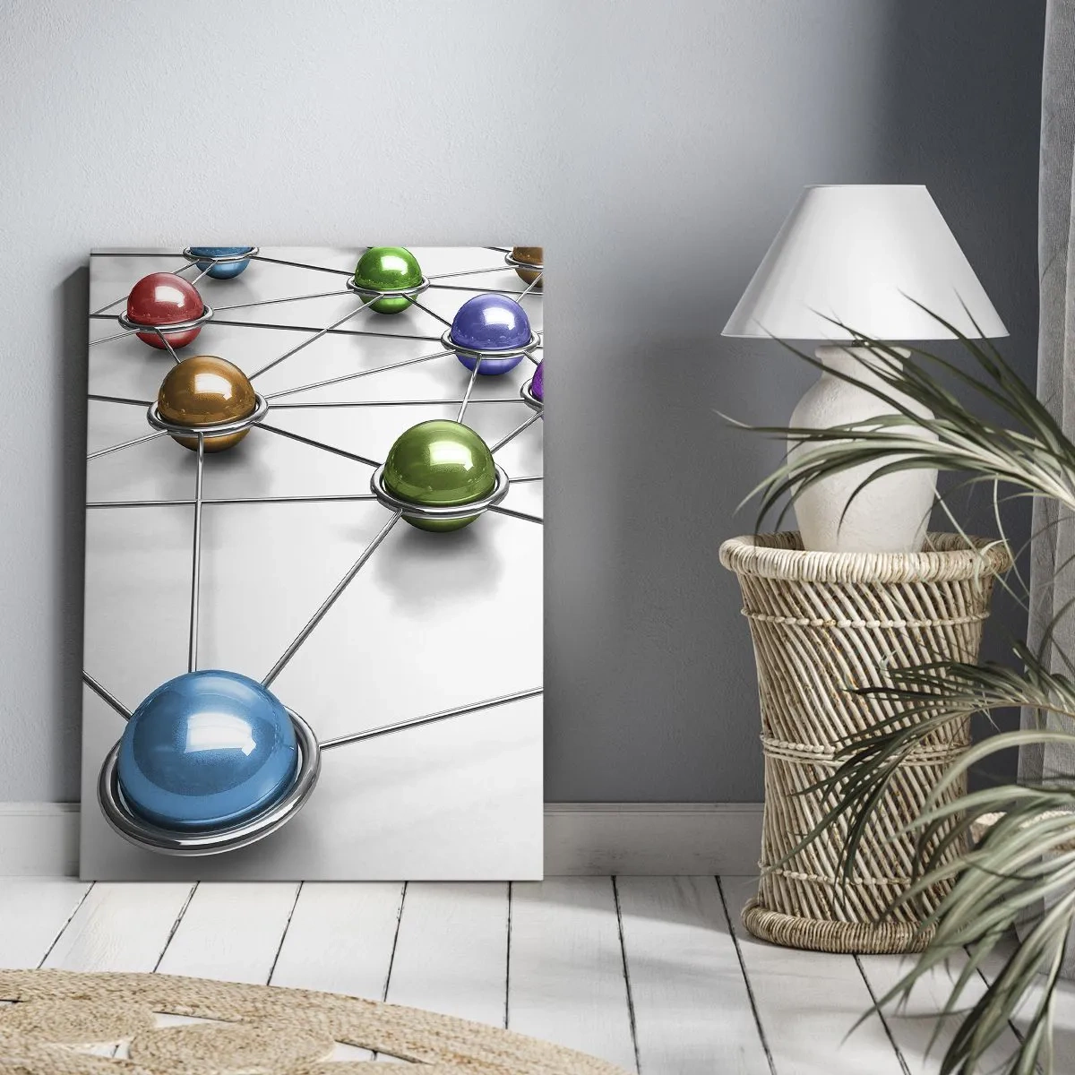 Schilderen op canvas - Kosmisch spinnenweb - 80x120 cm