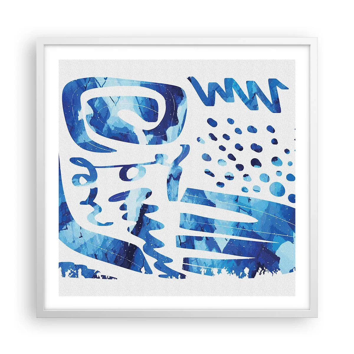 Poster in een witte lijst - Terug naar de wortels - 60x60 cm