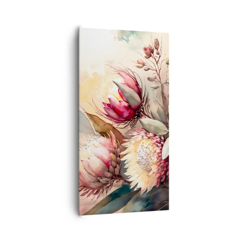 Schilderen op canvas - In profiel en en face - 65x120 cm