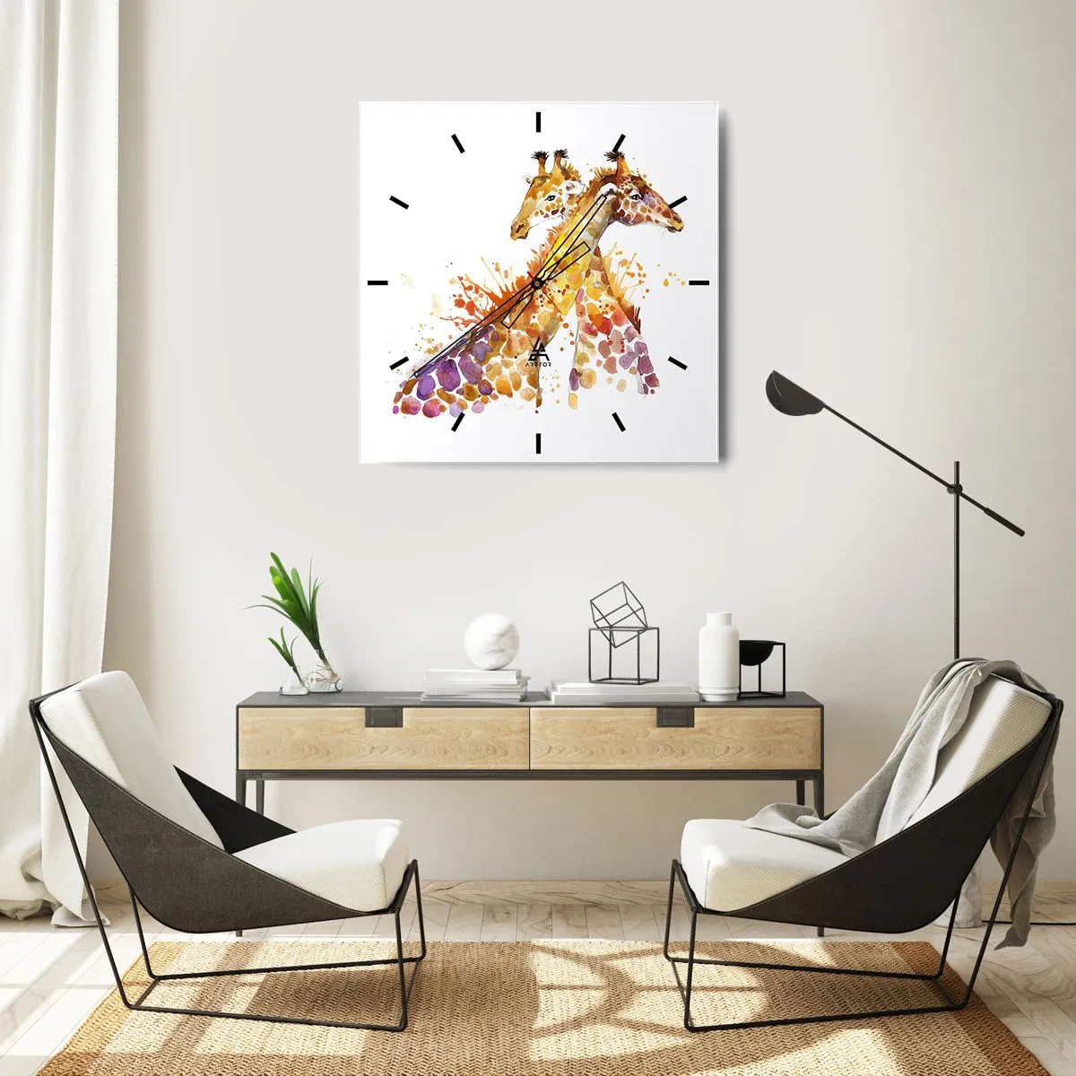 Wandklok - Klok - Is het vriendschap of is het een baby? - 40x40 cm