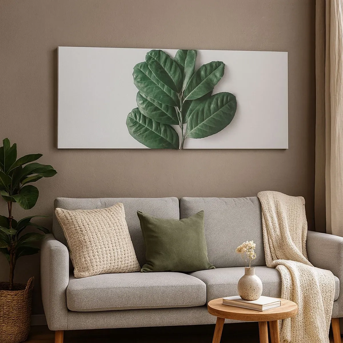 Schilderen op canvas - Een tekening van de pure natuur - 100x40 cm