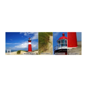 Fotobehang Monster Premium Sand - Een droom eenzame plek - Landschap, Vuurtoren, Nederland - 100x30 cm