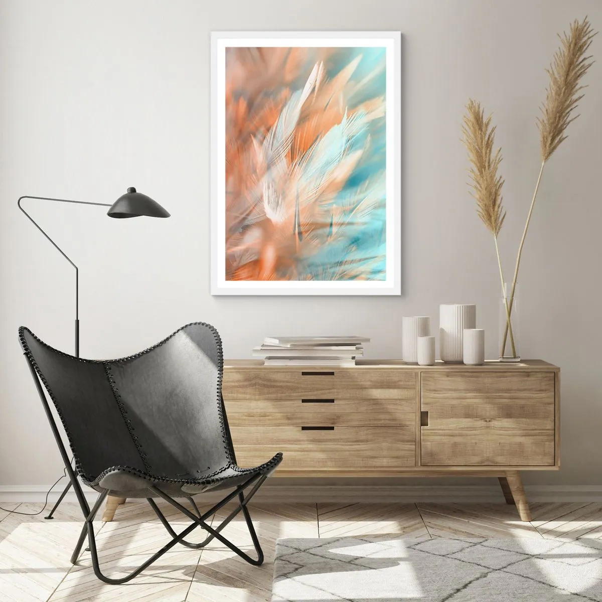Poster in een witte lijst - In het land van zachtheid - 70x100 cm
