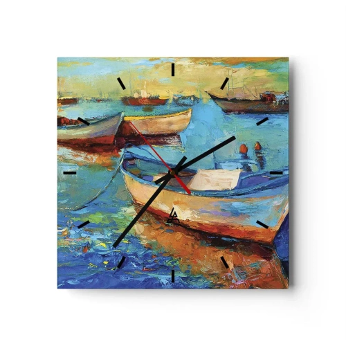 Wandklok - Klok - In de zuidelijke baai - 30x30 cm