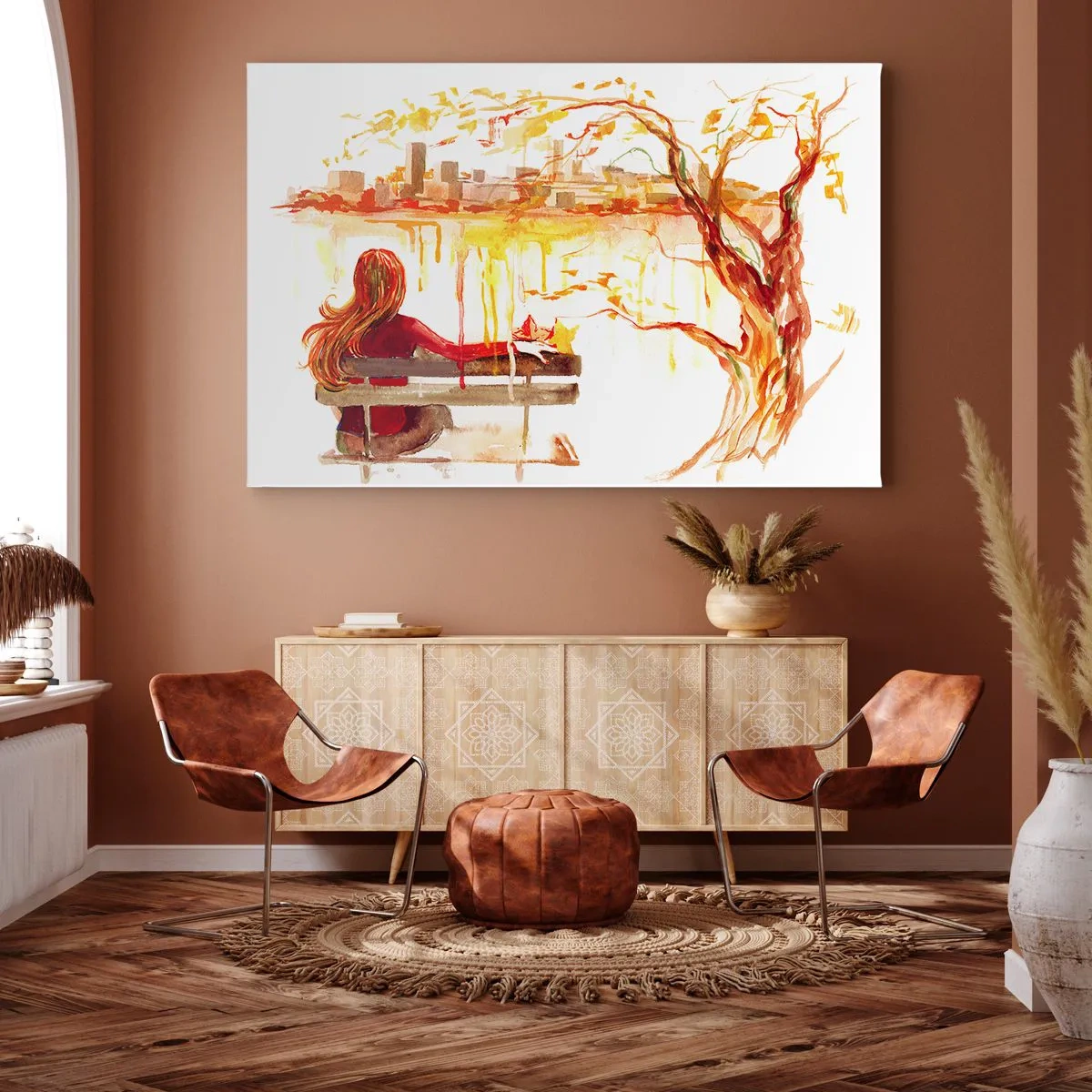 Schilderen op canvas - Een moment van bezinning - 100x70 cm