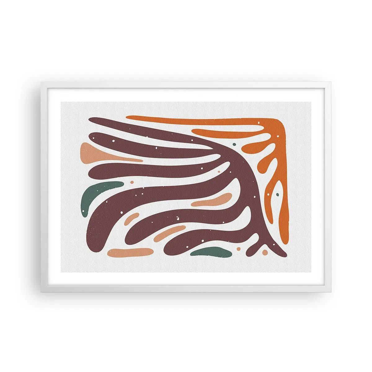 Poster in een witte lijst - Stralende organische compositie - 70x50 cm