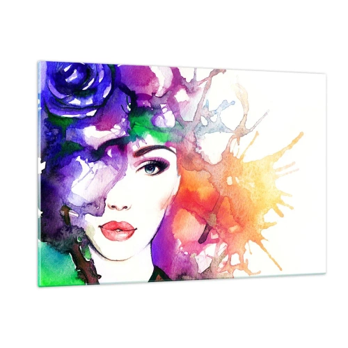 Schilderen op glas - Met hoofd in de wolken - 120x80 cm
