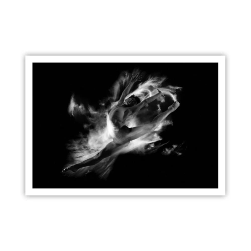 Poster - Vast tijdens de vlucht - 100x70 cm