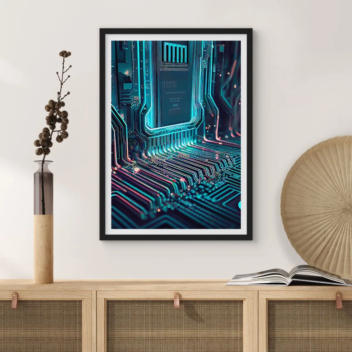 Poster in een zwarte lijst - Ik ben aan het denken… - 61x91 cm