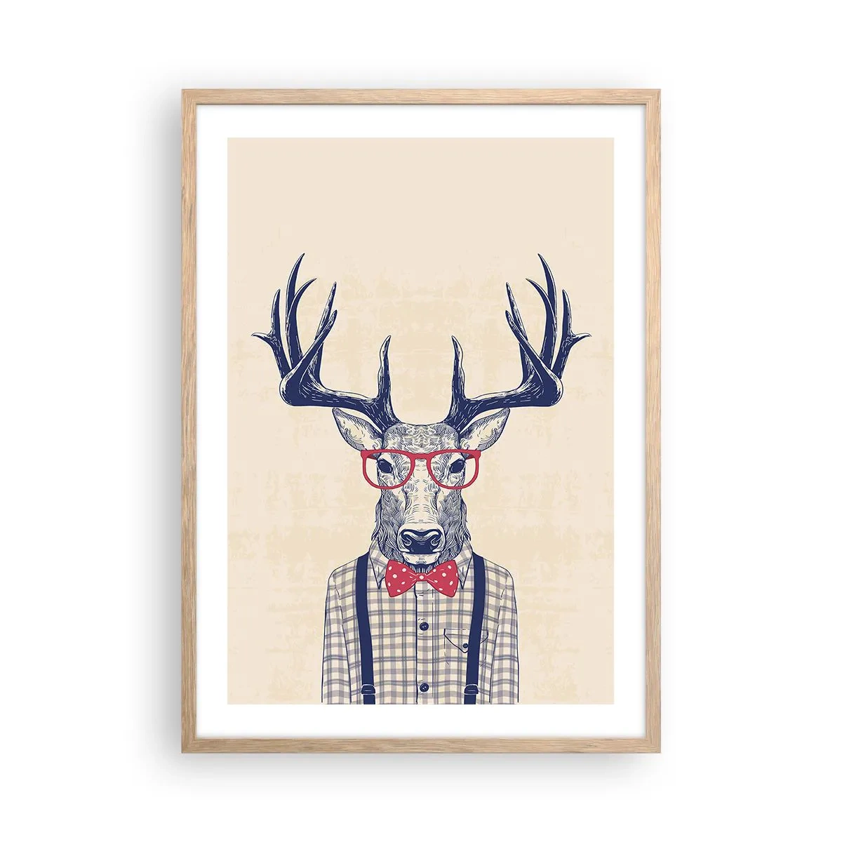 Een poster in een licht eiken lijst - Een grappig extravaganza - 50x70 cm