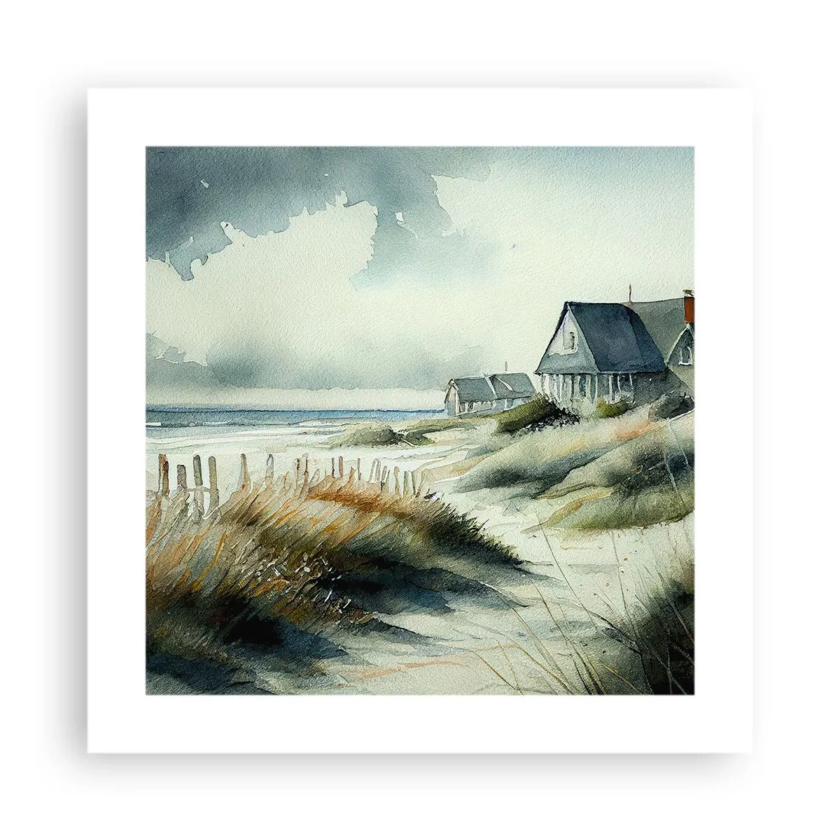 Poster - Weg van de drukte - 40x40 cm