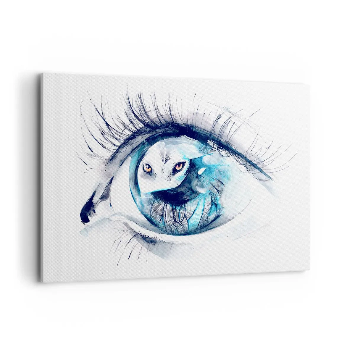 Schilderen op canvas - Oog in oog met wildheid - 100x70 cm