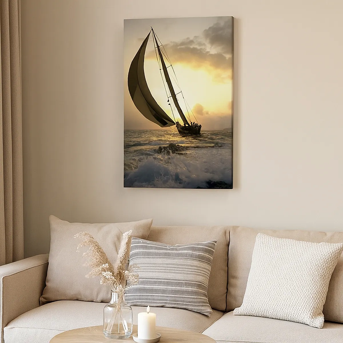 Schilderen op canvas - Met de wind en tegen de wind - 50x70 cm