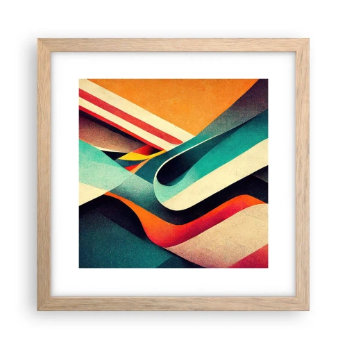 Een poster in een licht eiken lijst - Intensieve compositie - 30x30 cm