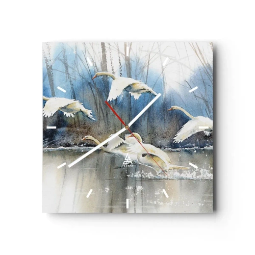 Wandklok - Klok - Zoals in het sprookje over wilde zwanen - 30x30 cm