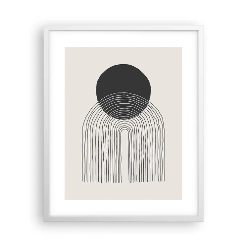 Poster in een witte lijst - Bibberen en vertrouwen - 40x50 cm