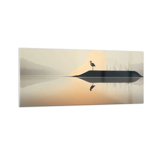 Schilderen op glas - Heer op het meer - 100x40 cm