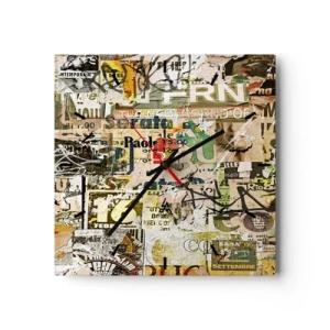 Wandklok - Klok - O, het gebeurt... - 30x30 cm