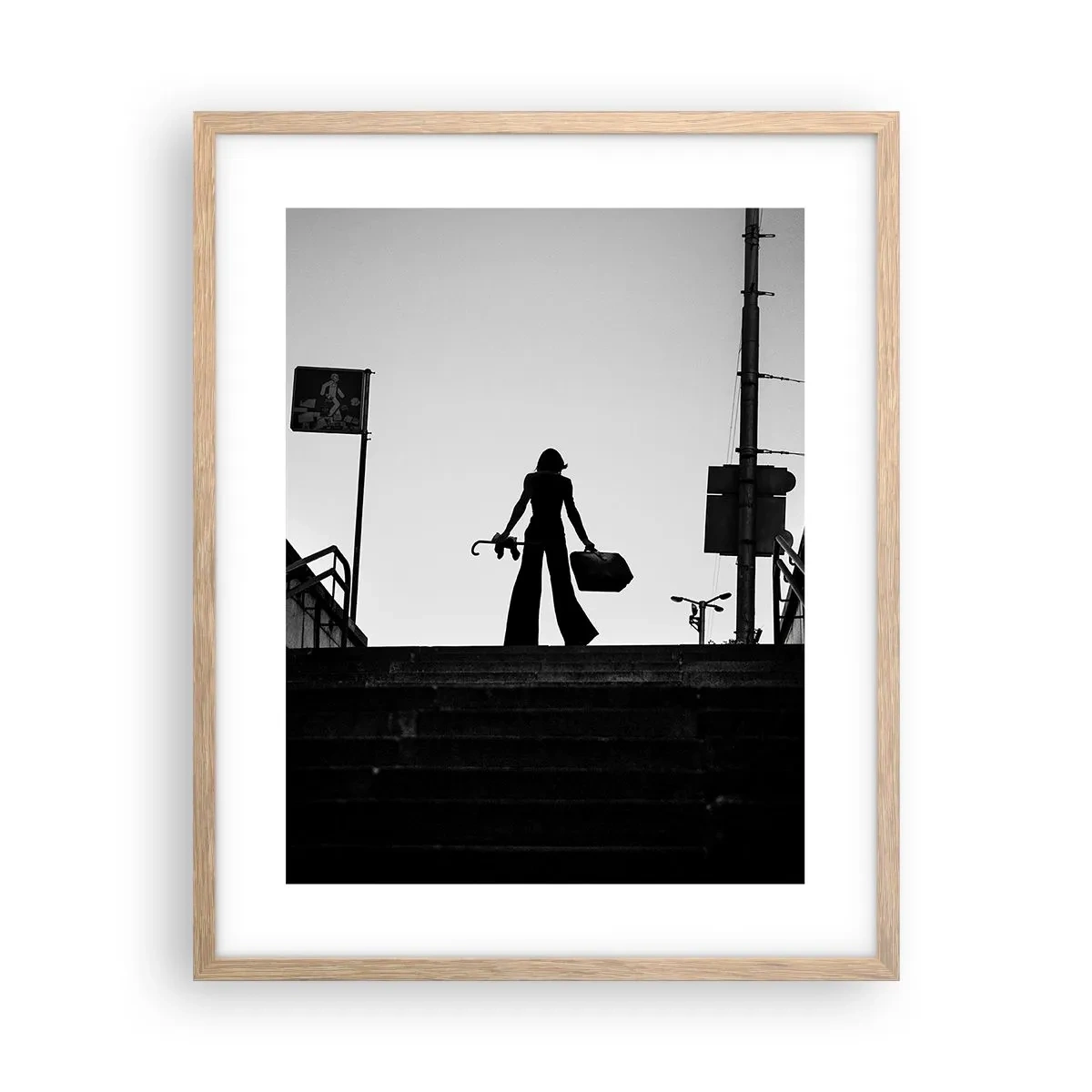 Een poster in een licht eiken lijst - Stedelijk dwalen - 40x50 cm