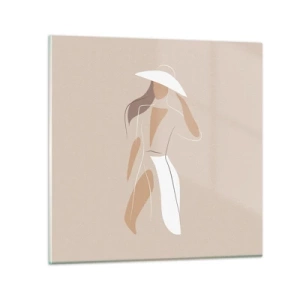 Schilderen op glas - Mode is leuk - 30x30 cm