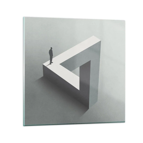 Schilderen op glas - Maar het is toch mogelijk - 50x50 cm