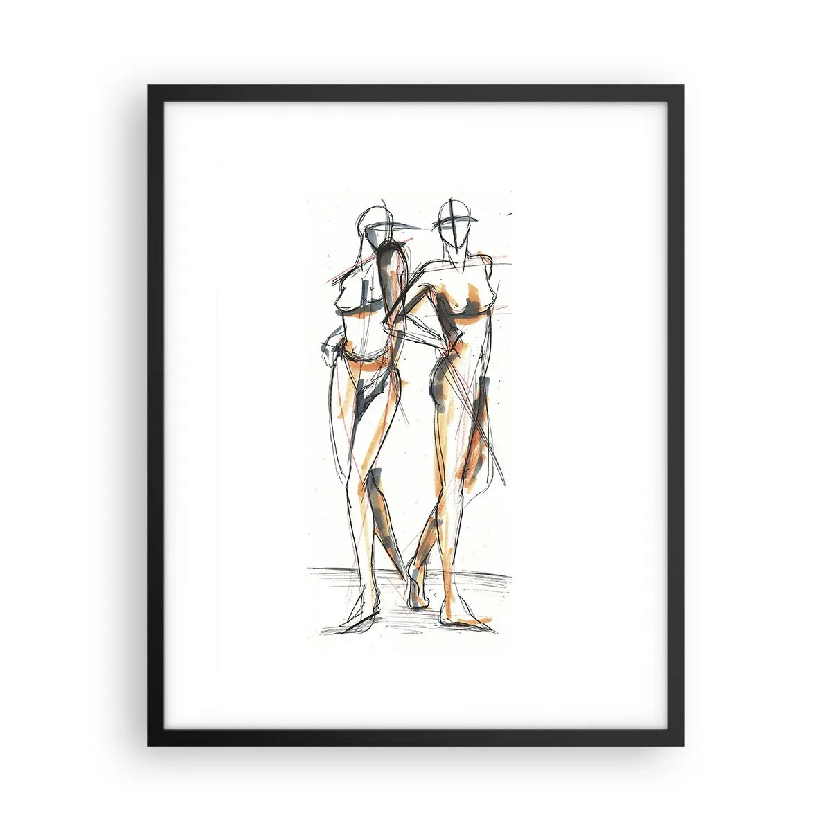 Poster in een zwarte lijst - Een studie van genade - 40x50 cm