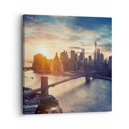 Schilderen op canvas - Westers cultuurmonument - 40x40 cm