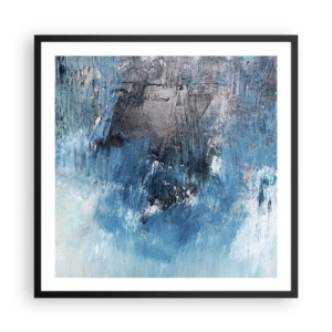 Poster in een zwarte lijst - Rhapsody in Blauw - 60x60 cm