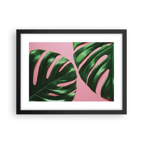 Poster in een zwarte lijst - Groene rendez-vous - 40x30 cm