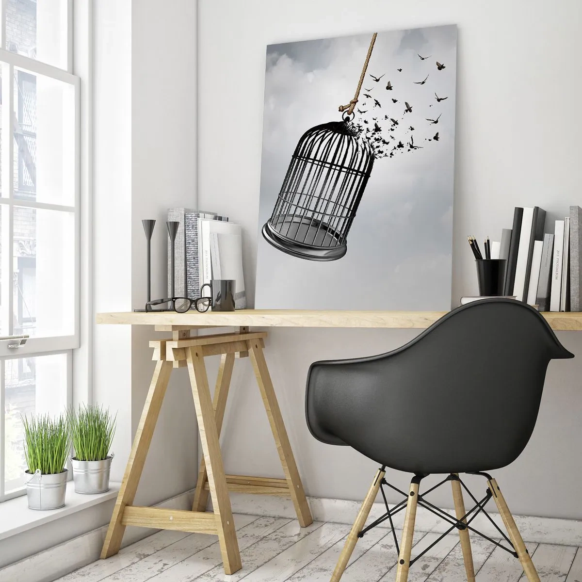 Schilderen op glas - Geloof ... Hoop ... Vrijheid! - 50x70 cm