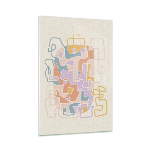 Schilderen op glas - Labyrint – een vreugdevol avontuur - 80x120 cm
