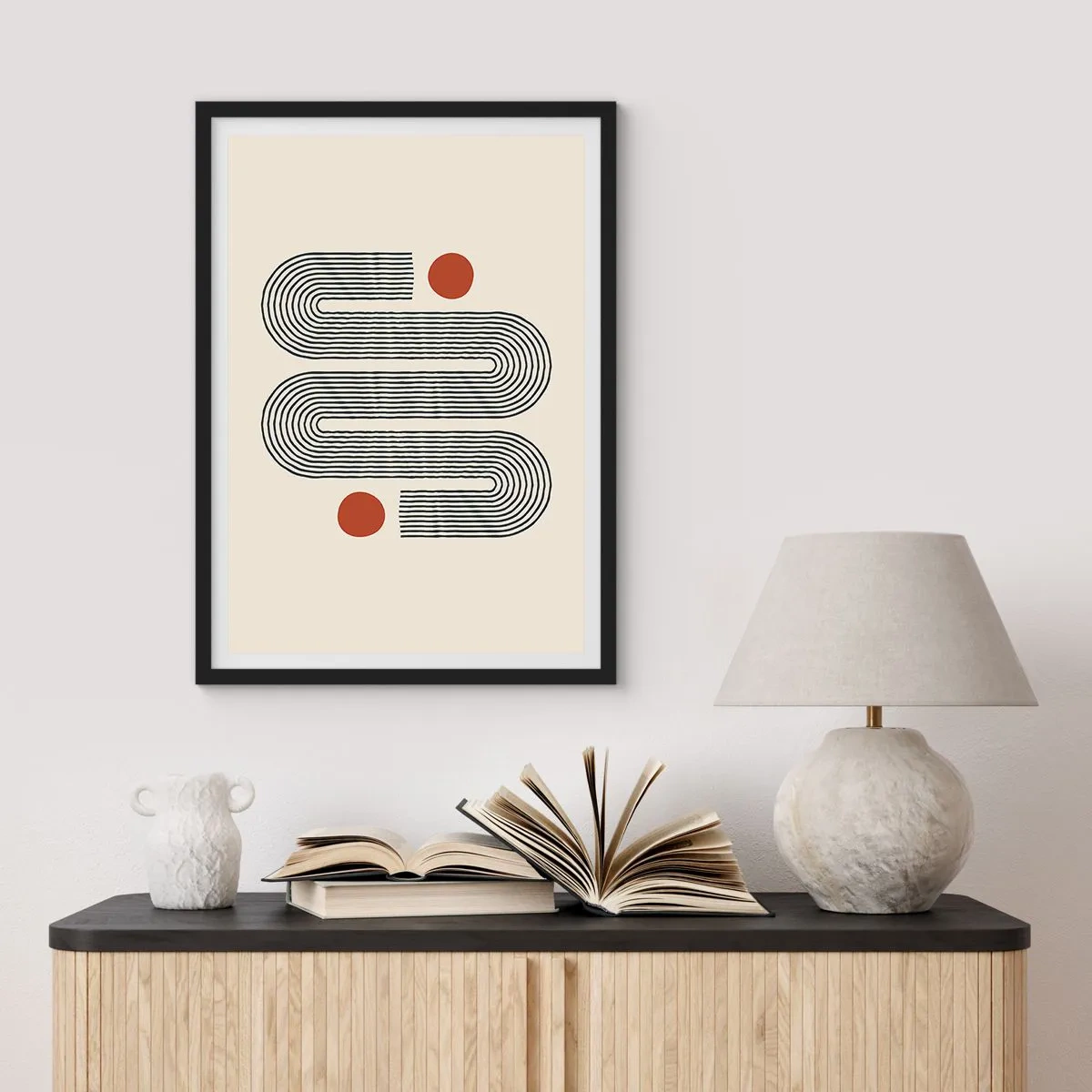Poster in een zwarte lijst - Van het begin tot het eind - 61x91 cm
