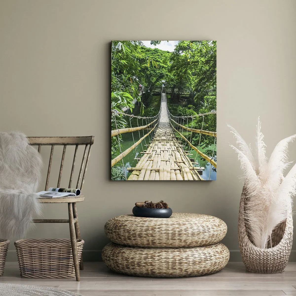 Schilderen op canvas - Apenbrug over de green - 50x70 cm