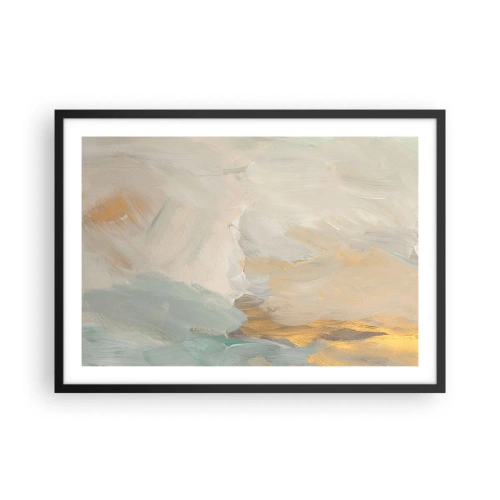 Poster in een zwarte lijst - Abstractie – het land van zachtheid - 70x50 cm