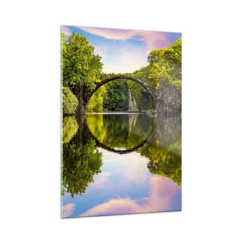Schilderen op glas - Op de kruising van twee werelden - 50x70 cm