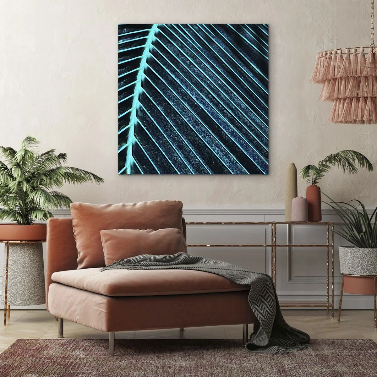 Schilderen op canvas - Groene textuur - 60x60 cm