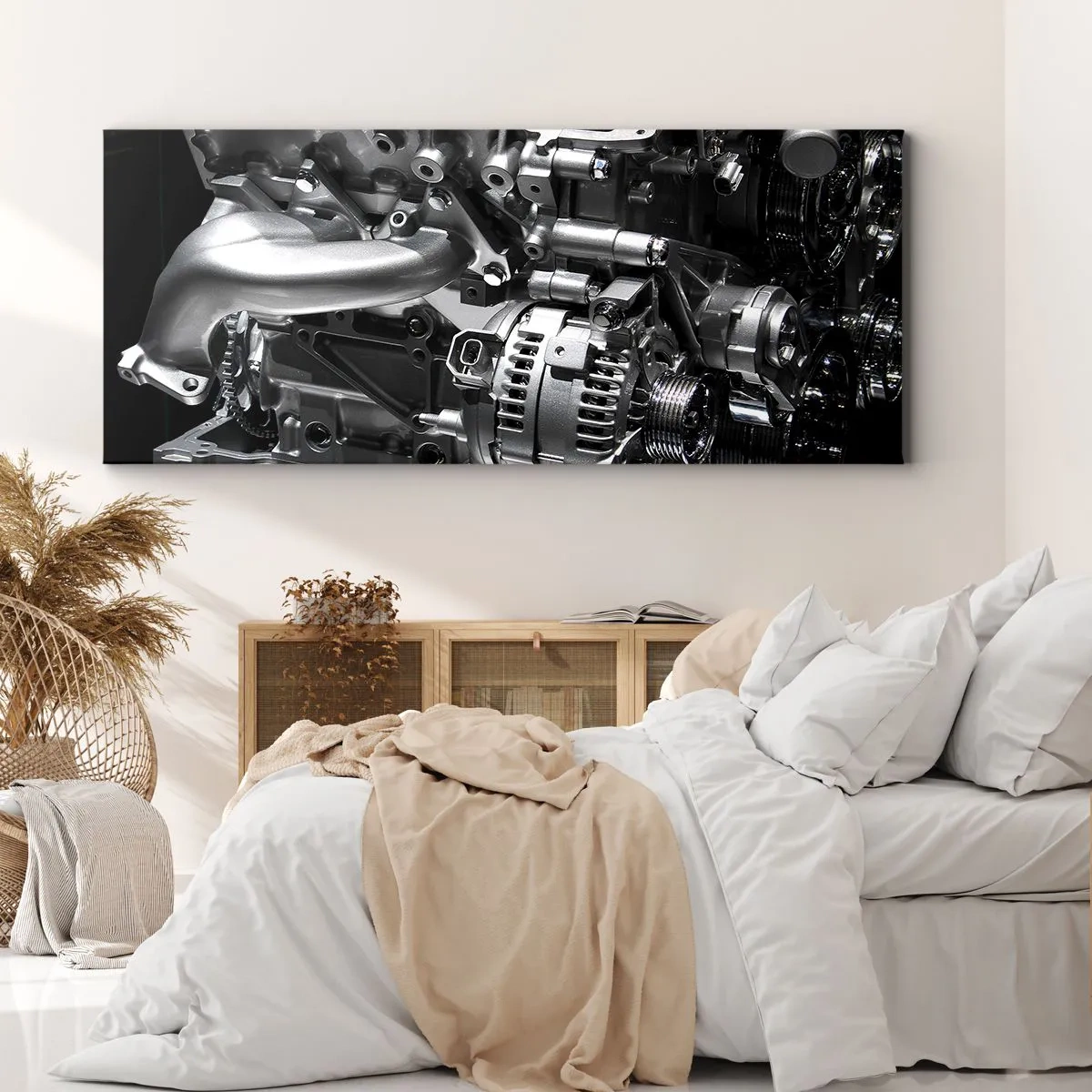 Schilderen op canvas - Staal, mooi, sterk - 160x50 cm