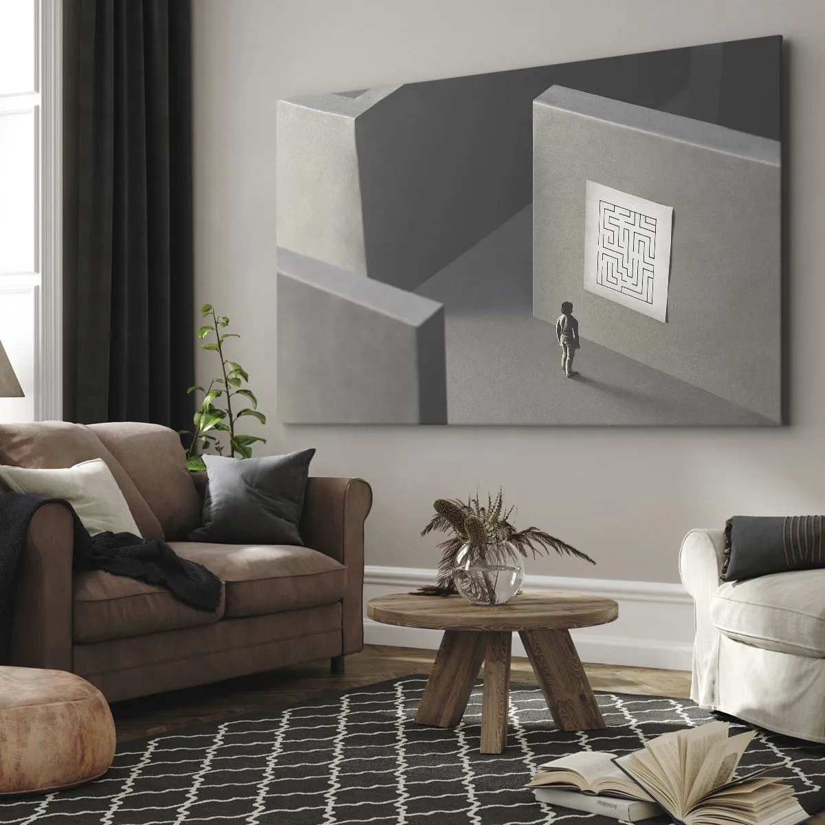 Schilderen op canvas - Maar waar ben ik? - 120x80 cm