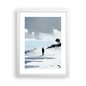 Poster in een witte lijst - Alleen - 30x40 cm