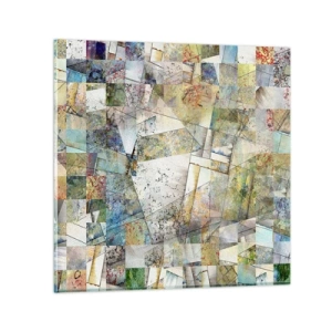 Schilderen op glas - Geometrische schuifeling - 40x40 cm