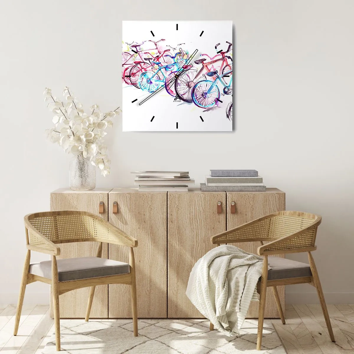 Wandklok - Klok - Congres van de Antymoto-club - 40x40 cm