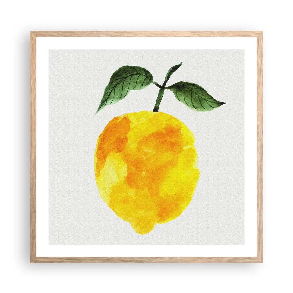 Een poster in een licht eiken lijst - Hoe proef je de zon? - 60x60 cm