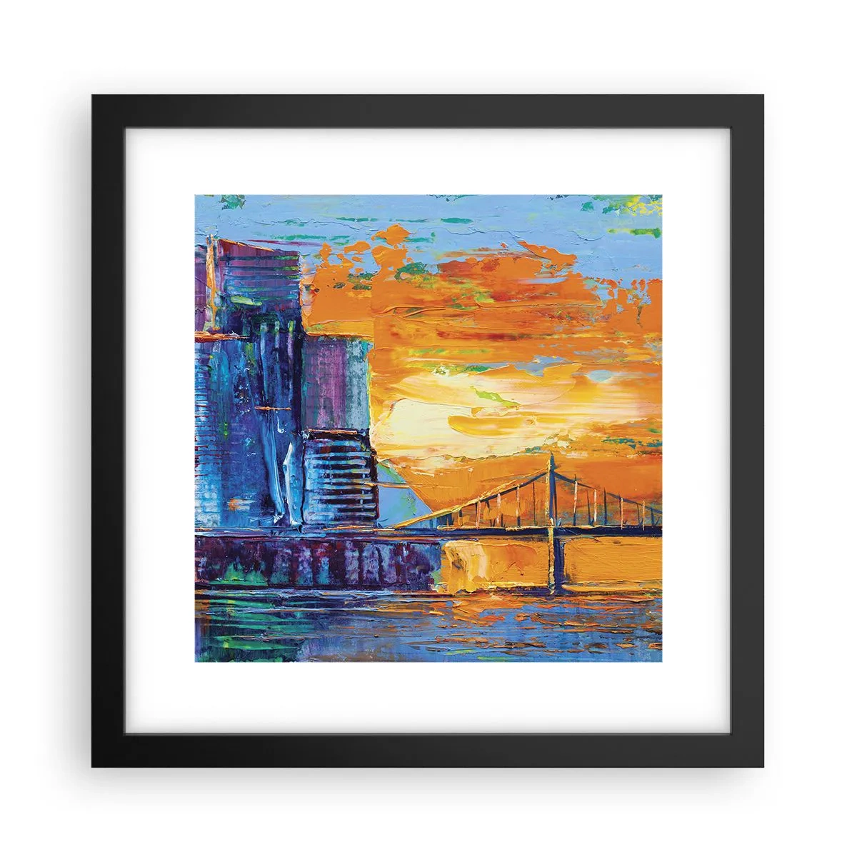 Poster in een zwarte lijst - Cultuur en natuur - 30x30 cm