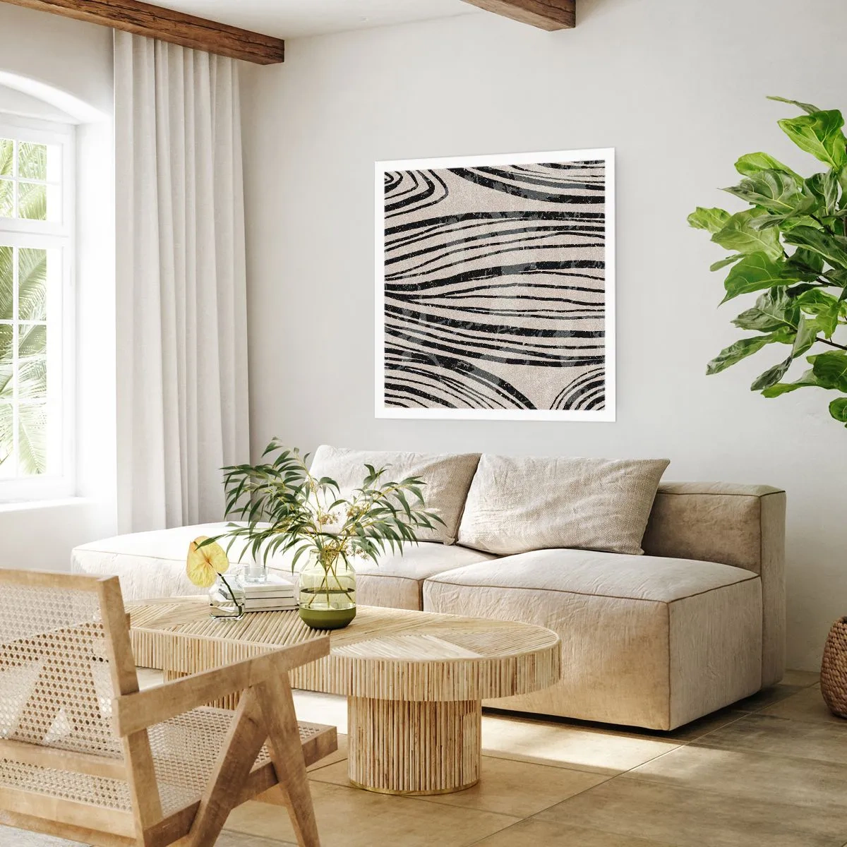 Poster - Lijnoverstromingsvlakte - 50x50 cm