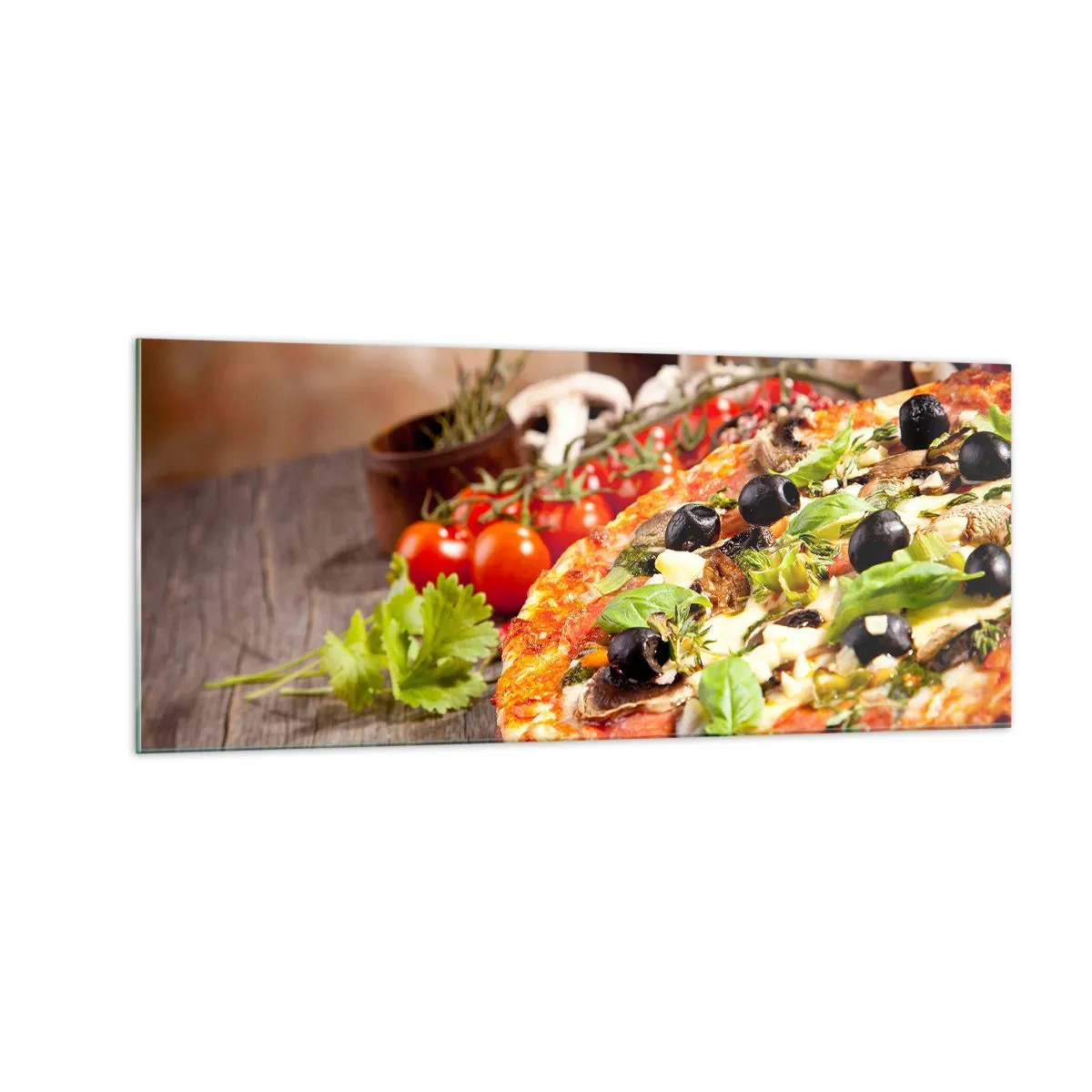 Schilderen op glas - Van de tellurische ingrediënten - 100x40 cm